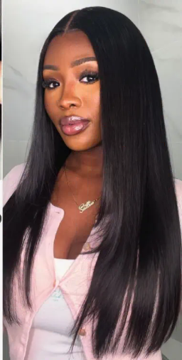 Straight human hair 13x4 frontal wig